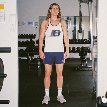 BG Striped Shorts - Acid Wash Navy