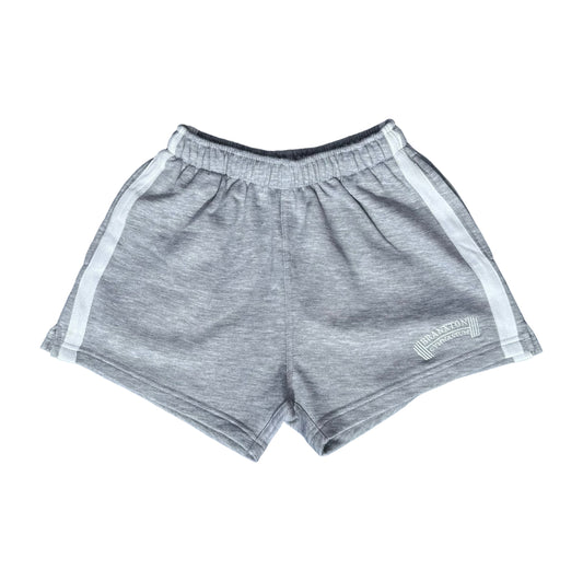 Barbell Short Shorts - Grey & White